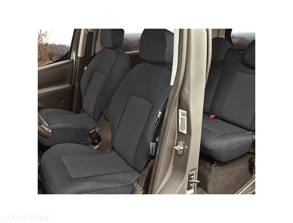 Set huse scaune auto Kegel Tailor Made pentru Peugeot Parner II Tepee, Citroen Berlingo II Combi, set huse fata + spate (bancheta) - 1