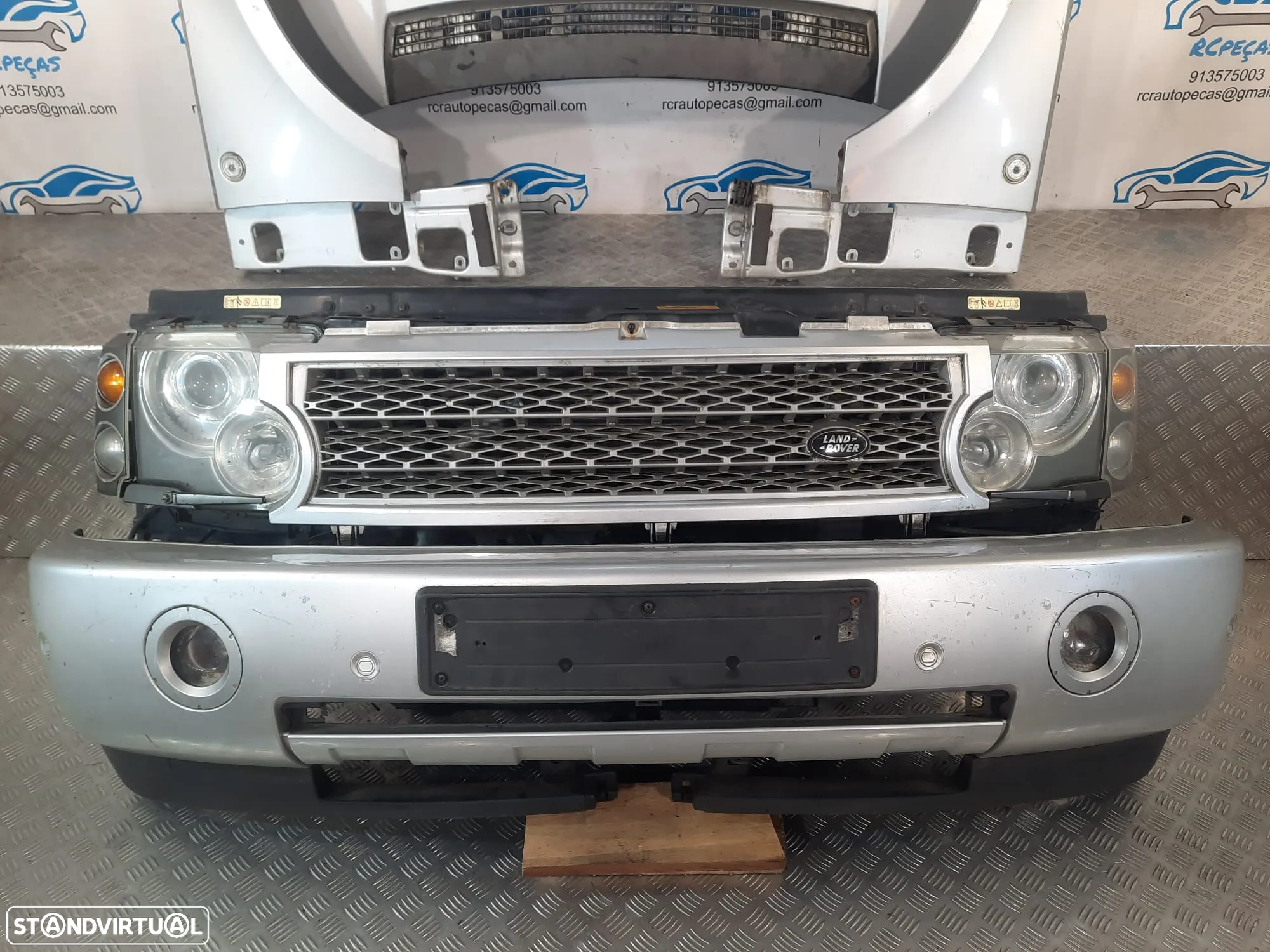 FRENTE COMPLETA LAND ROVER RANGE ROVER SPORT III 3 MK3 L322 CAPOT PARACHOQUES GUARDA-LAMAS OTICAS XENON RADIADOR VENTILADOR FRENTE FIBRA REFORÇO - 3