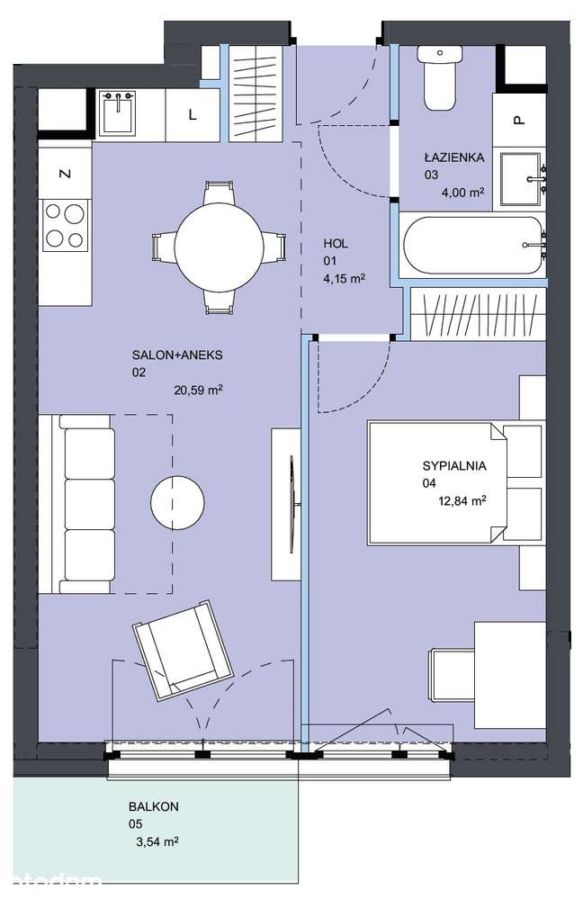 Nowe mieszkanie 2-pokojowe z balkonem na Ursynowie