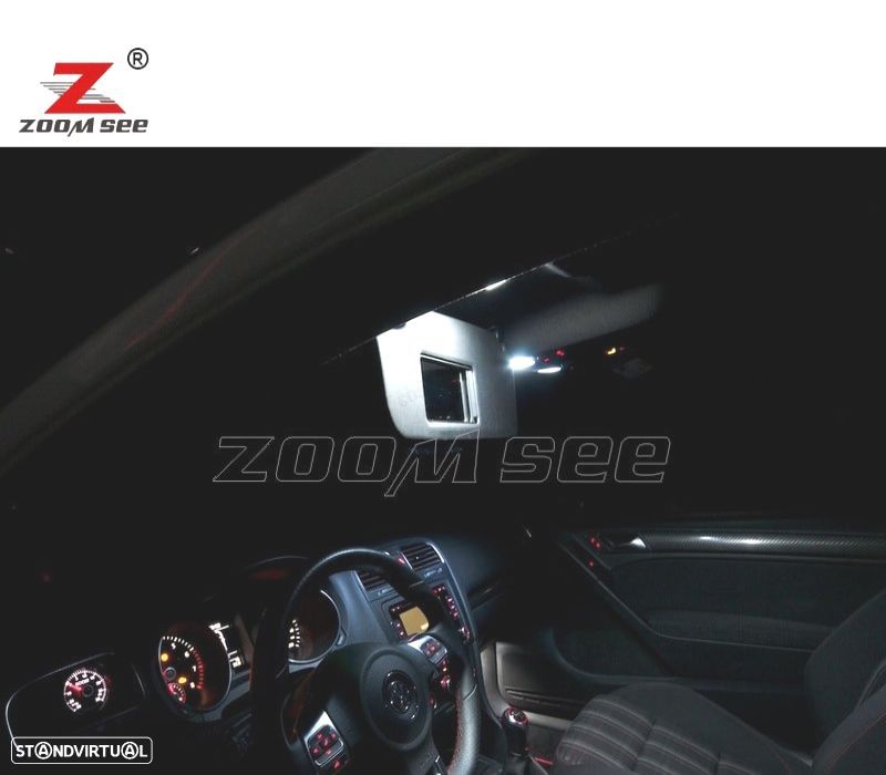 KIT COMPLETO DE 13 LÂMPADAS LED INTERIOR PARA VOLKSWAGEN VW GOLF MK6 R GOLF R MKVI 2012-2013 - 5