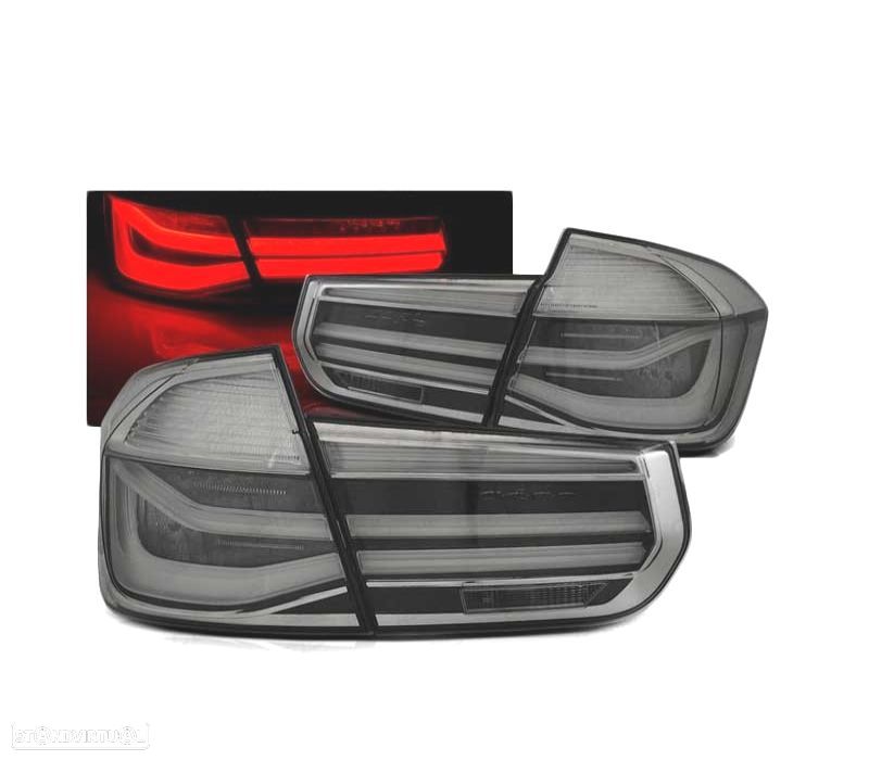 FAROLINS TRASEIROS BMW F30 11-15 LED FUMADOS ESCURECIDOS - 2