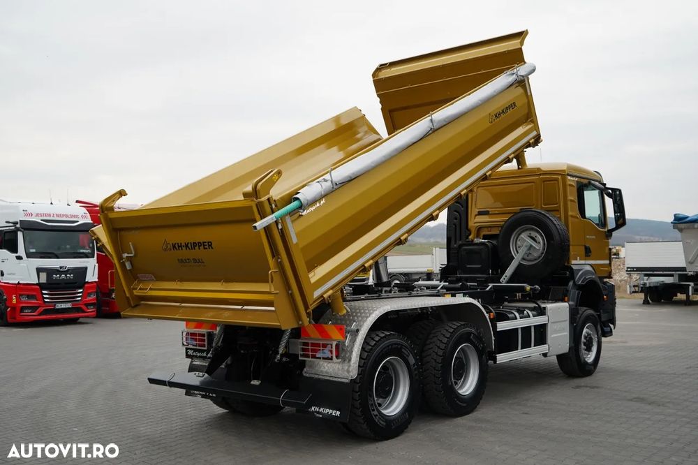 MAN TGS 33.480 / 6X6 / BASCULATOR 3 LATE / BORDMATIC / HYDROBRA / KH KIPPER / AUTOMAT / NOU / DISPONIBIL IMEDIAT / - 4