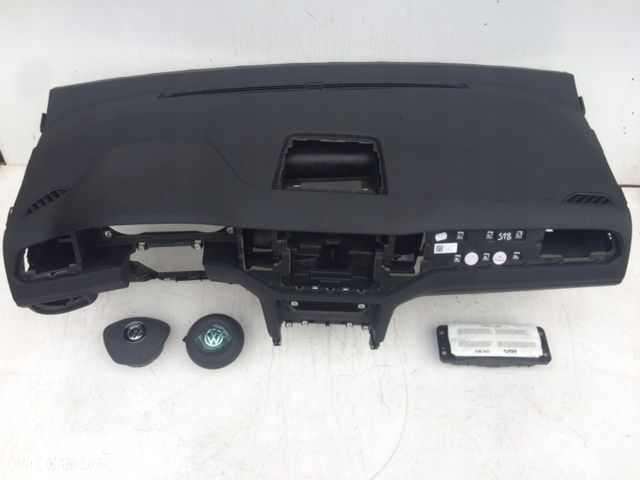 VW GOLF VII 7 SPORTSVAN DESKA KONSOLA KOKPIT PULPIT PÓŁKA PARAPET AIRBAG PODUSZKA POWIETRZNA KIEROWCY PASAŻERA KOLANOWA KOLAN PASY PAS Okazja Sprawdź Raz2 !!! - 3