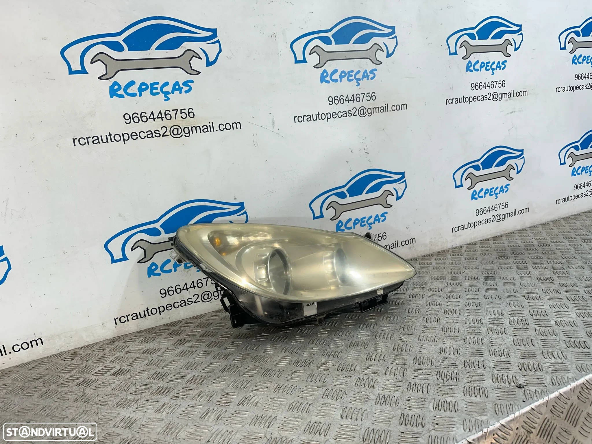 .Otica Farol Direita Original Halogénio 13186384 Valeo GM Opel Corsa D 2006 - 2010 - 2