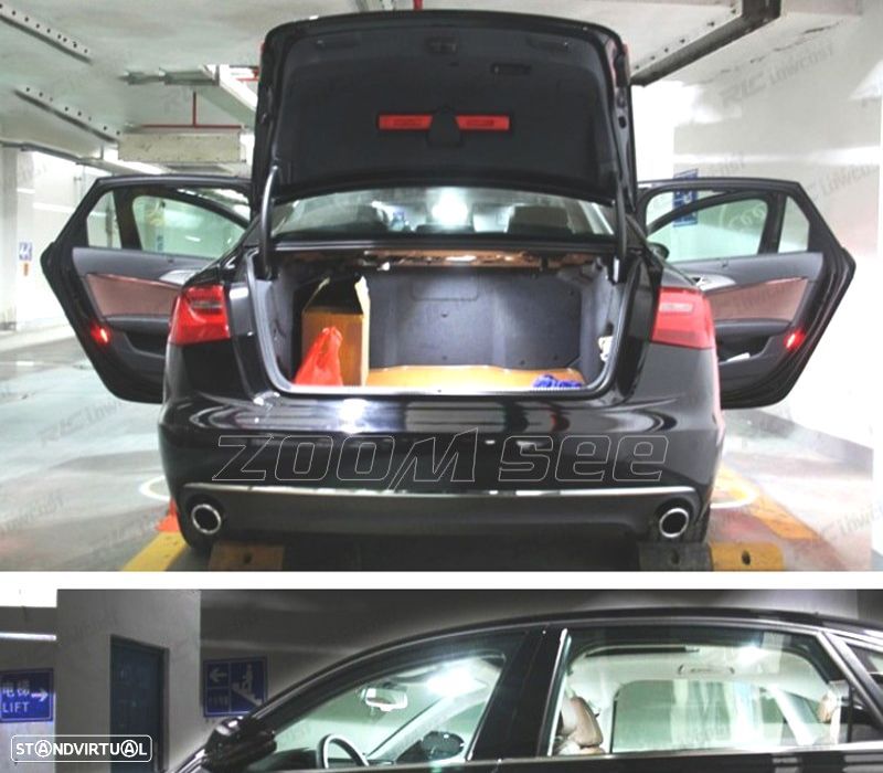 KIT COMPLETO 17 LAMPADAS LED INTERIOR PARA AUDI A6 S6 RS6 C7 AVANT WAGON 12- - 5