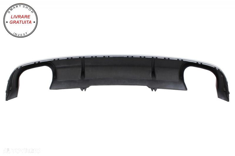 Difuzor Bara Spate cu Ornamente Evacuare AUDI A4 B9 8W Sedan/Avant (2016-2018) S4 - livrare gratuita - 4