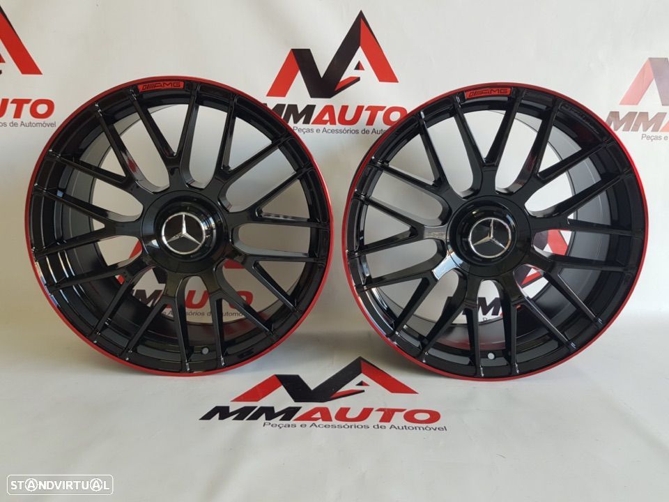 Jantes Mercedes C63S Black Red 19 - 1