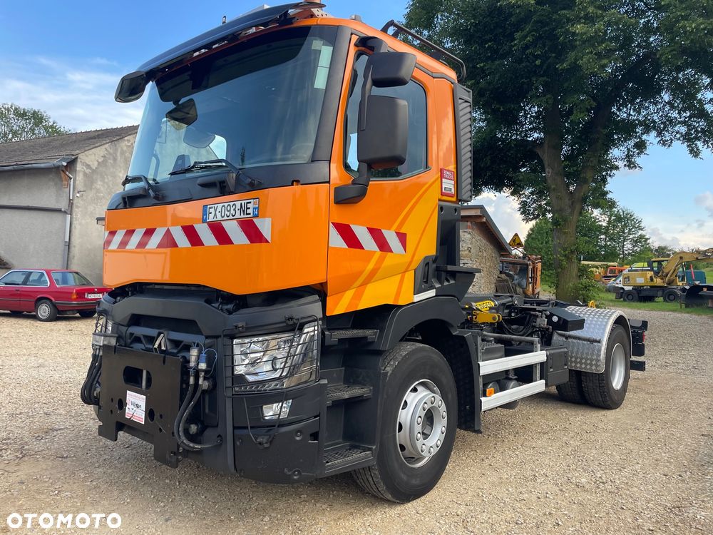 Renault C 440 Kerax Premium Hakowiec PALFINGER T15  Czołownica pojazd specjalny zimowego utrzymania dróg - 21