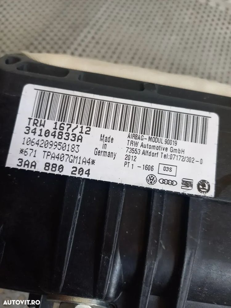 Modul calculator Airbag Vw Seat Skoda An 2011-2012-2013-2014-2015 Cod 5NAA Passat Gols Touran Tigua - 5