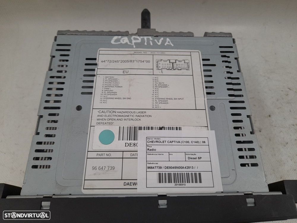 Rádio / auto-rádio CHEVROLET Captiva (C100, C140) - 2