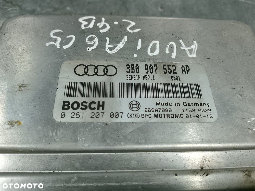 KOMPUTER, STEROWNIK AUDI A6 C5 2.4   3B0907552AP 0261207007 - 4