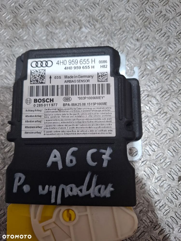 Moduł sensor Airbag Audi A6 C7 A7 rok 2015 nr 4H0959655H po wypadku - 2