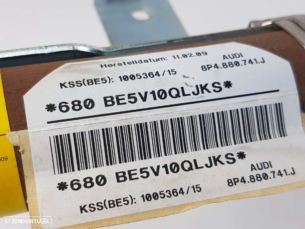 AIRBAG CORTINA FRENTE ESQUERDO AUDI A3 SPORTBACK (8P) 1.9 TDIE - 2