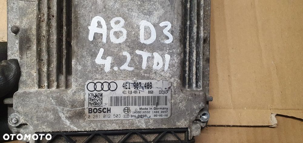 Komputer sterownik silnika Audi A8 D3 4.2 TDI 4E1907409 4E1910409A - 7
