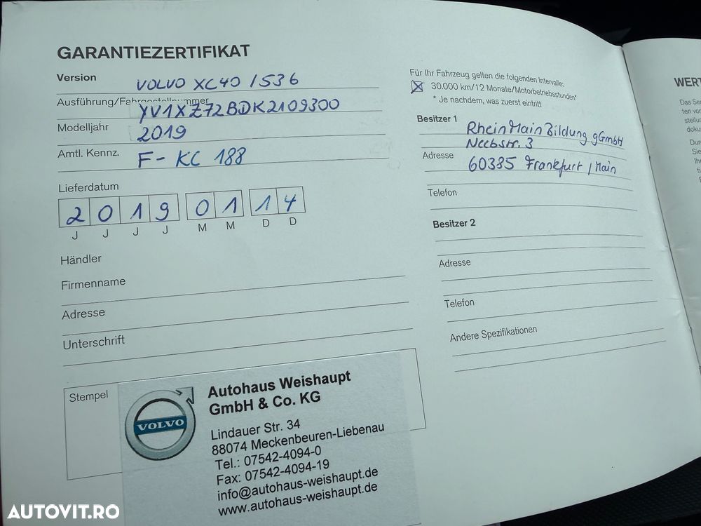 Volvo XC 40 D3 Geartronic Inscription - 11