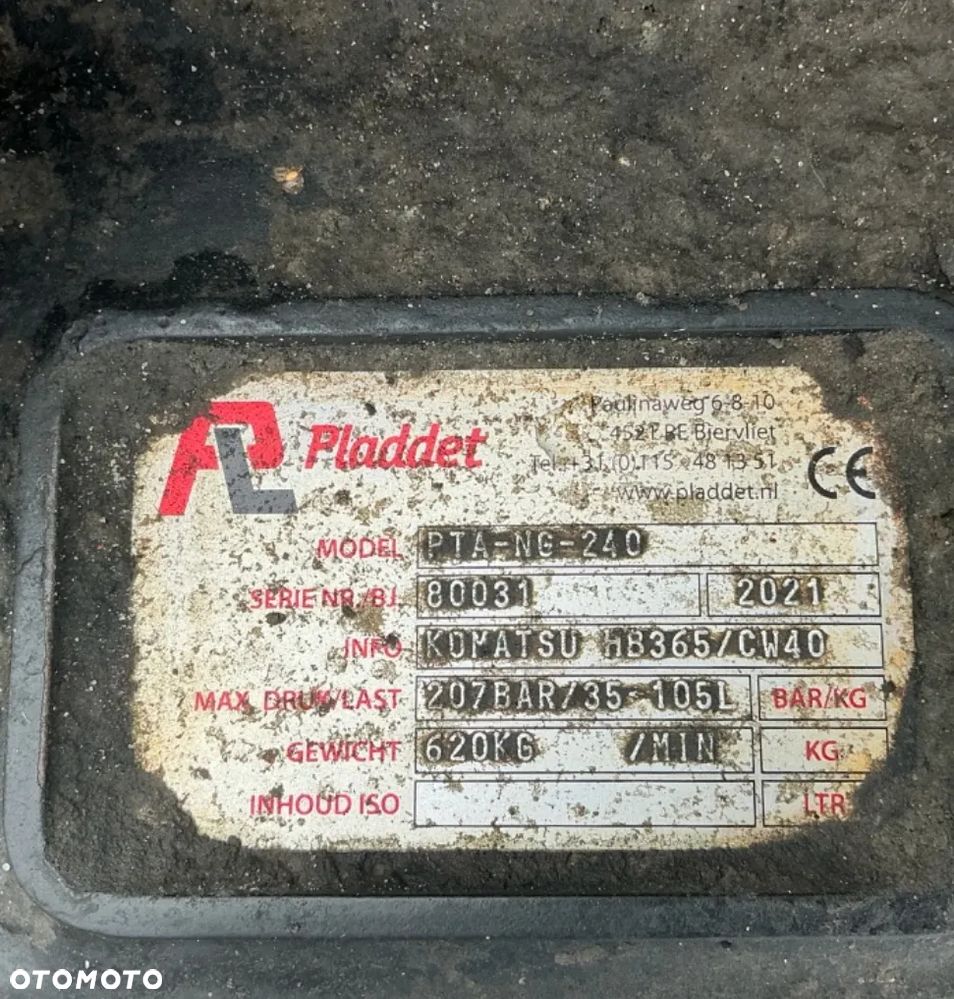 Komatsu Głowica powertillt Pladdet CW40 - 5