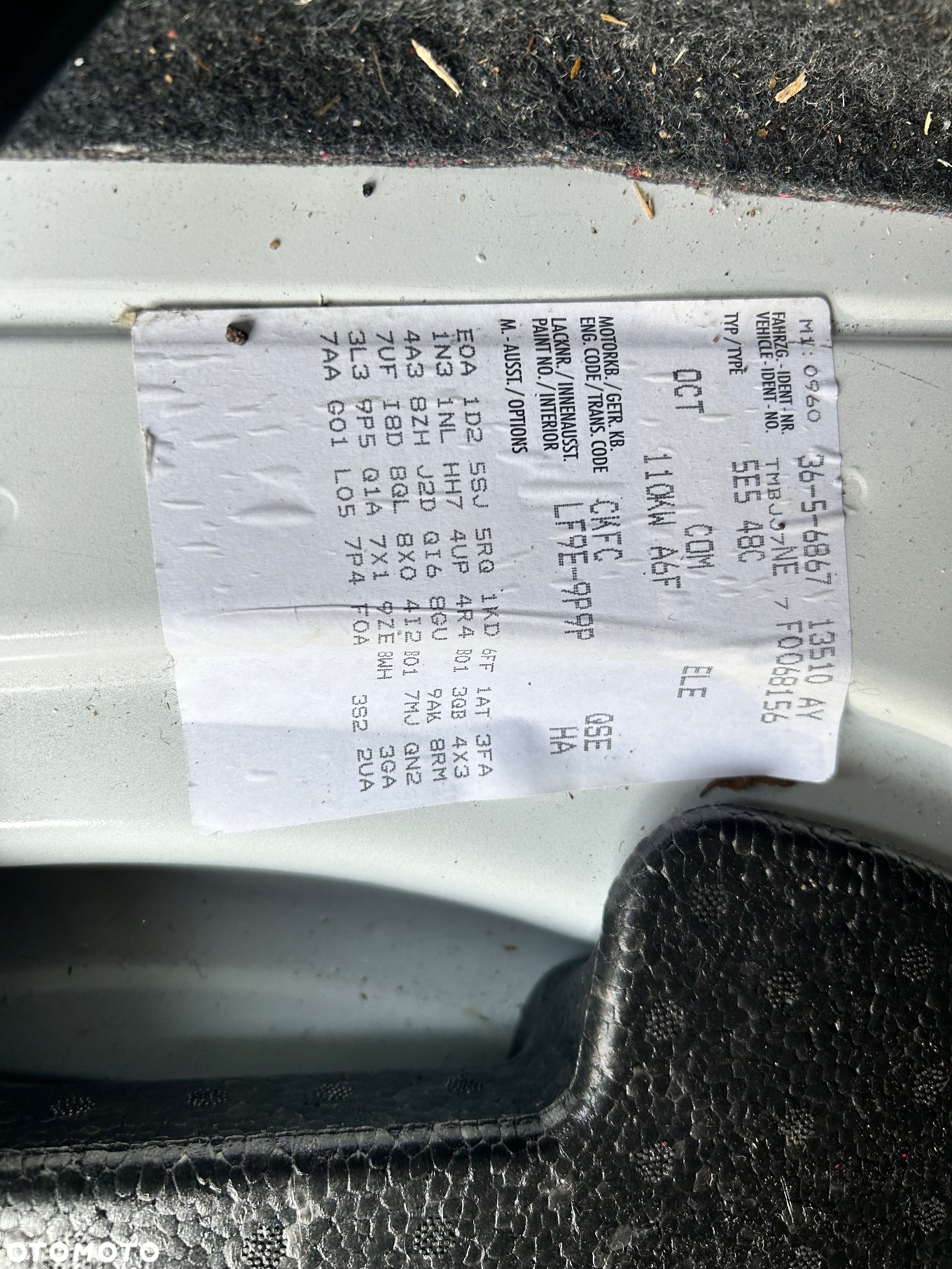 SKODA OCTAVIA III 3 KLAPA ZDERZAK TYŁ LF9E WANNA PODŁOGA BŁOTNIK ZAWIESZENIE - 3