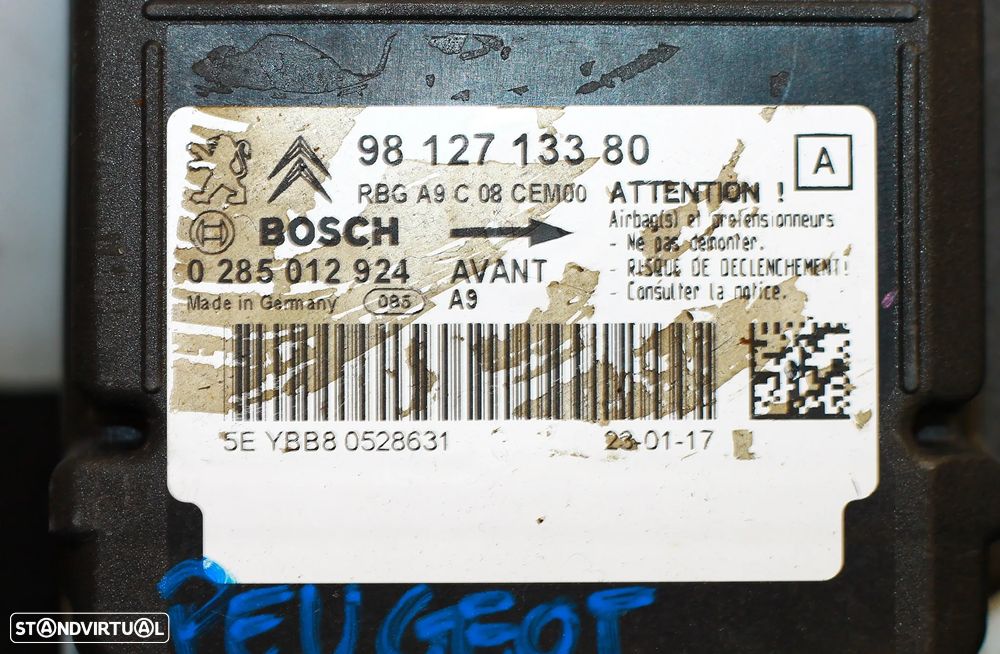 CENTRALINA DE AIRBAG PEUGEOT 208 - 5