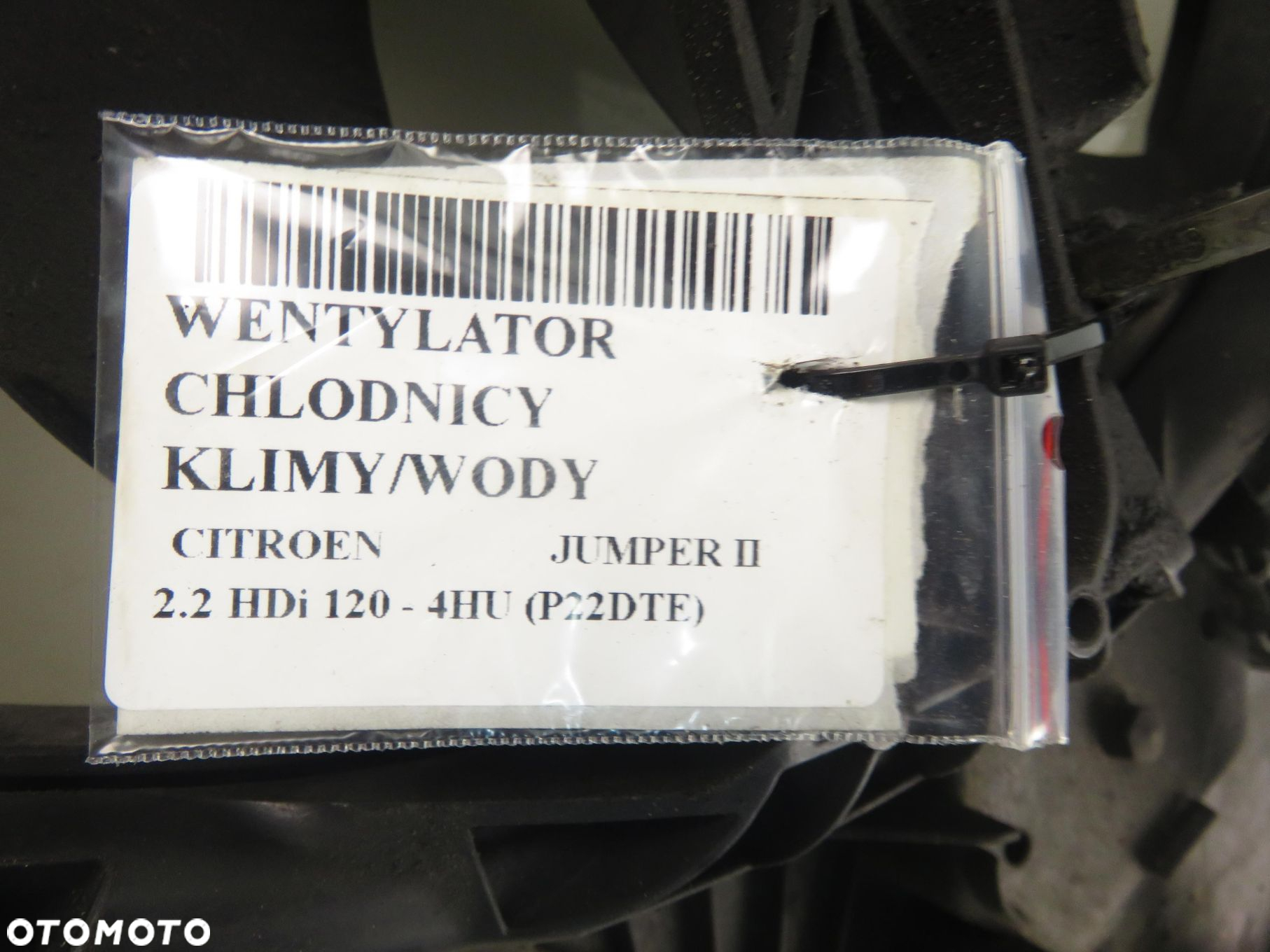 WENTYLATOR CHŁODNICY CITROEN JUMPER II 2.2 HDi 120 - 4HU D8709005 - 8