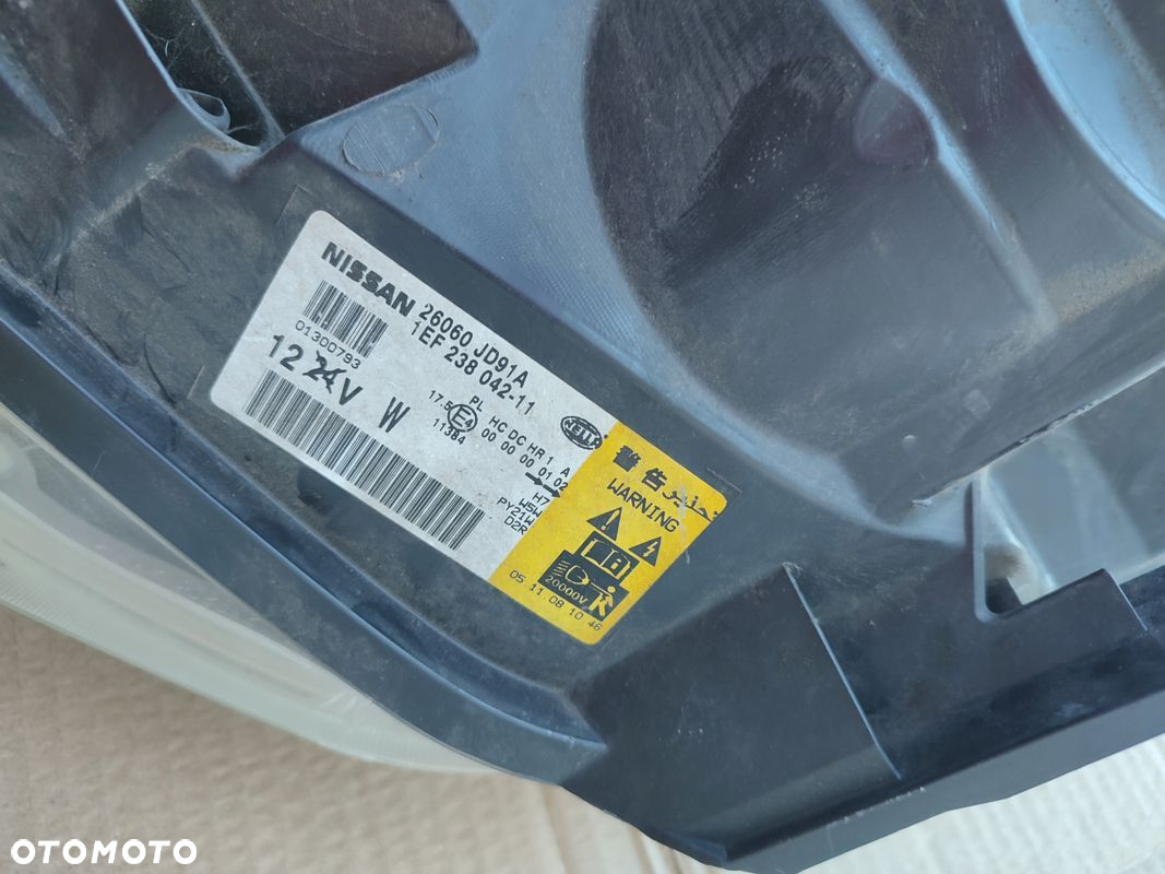 Lampa lewy przód XENON NISSAN QASHQAI I J10 EUROPA ORYGINAŁ - 8