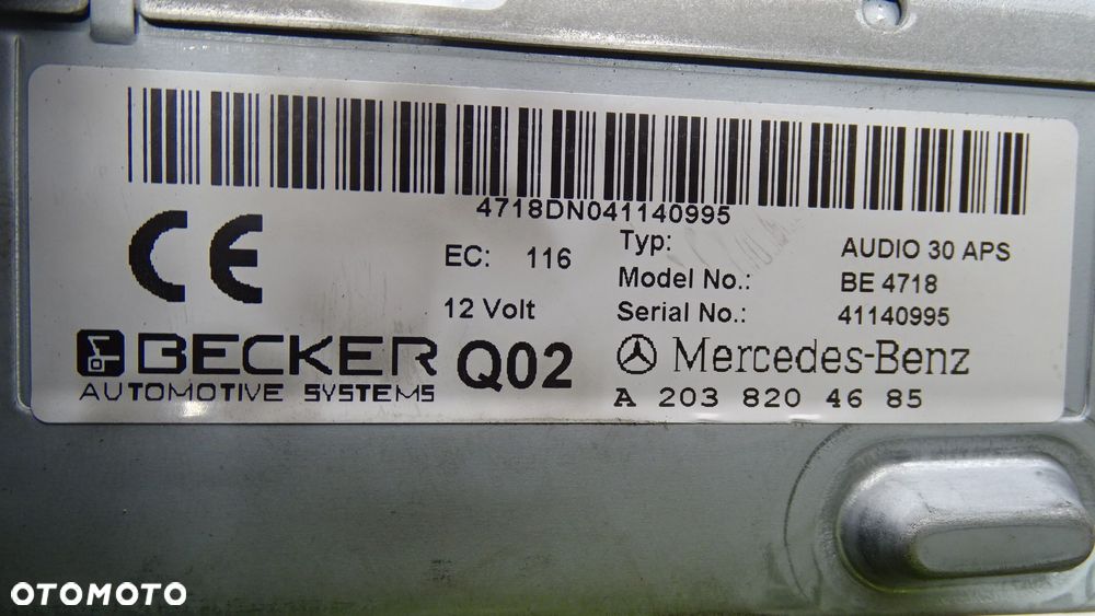 RADIO MERCEDES W203 C220 A2038204685 - 6