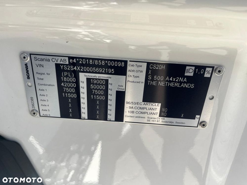 Scania S 500 A4x2NA Zawieszenie tył 4 poduszki - 6