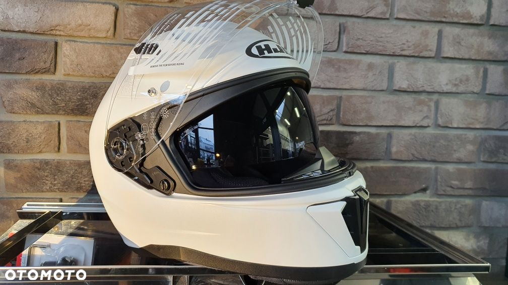 Kask sportowy hjc i70 z blendą przeciwsłoneczną biały ROAMIAR L - 3