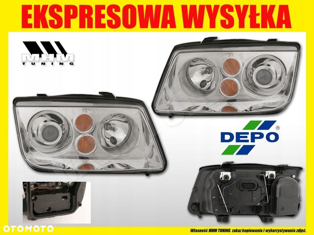 Reflektor Lampa Soczewka H7 Chrom VW Bora 1j 98-05 - 3