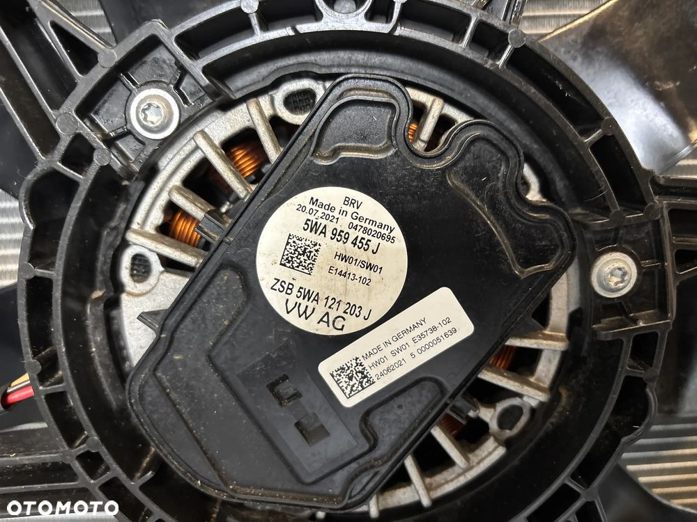 Vw Skoda Audi octavia IV wentylator chłodnice 2,0 TDI 5WA121205 5WA121203J 5Q0121251HQ 5WA121251E - 8