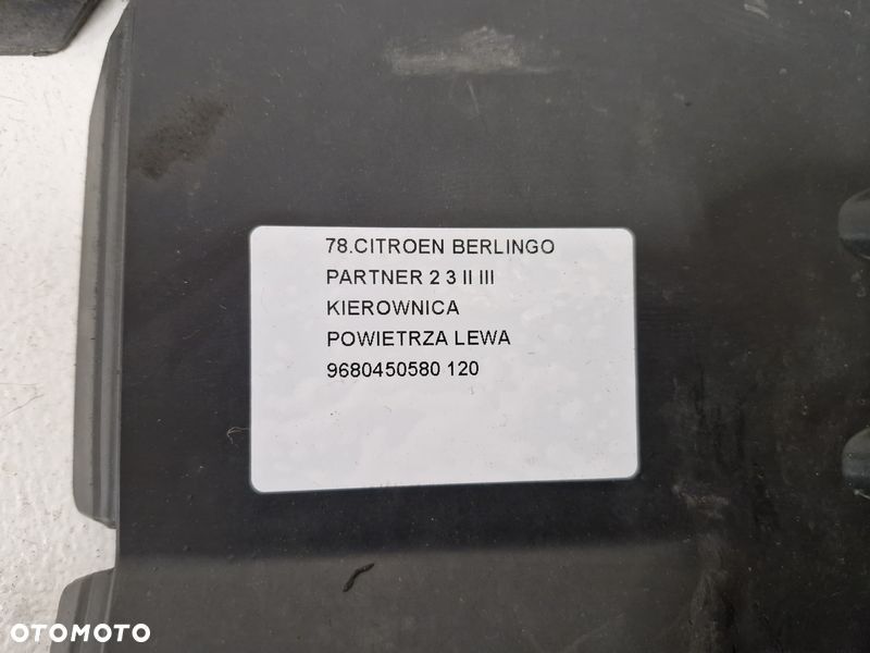 CITROEN BERLINGO PARTNER II III KIEROWNICA POWIETRZA LEWA 9680450580 - 6