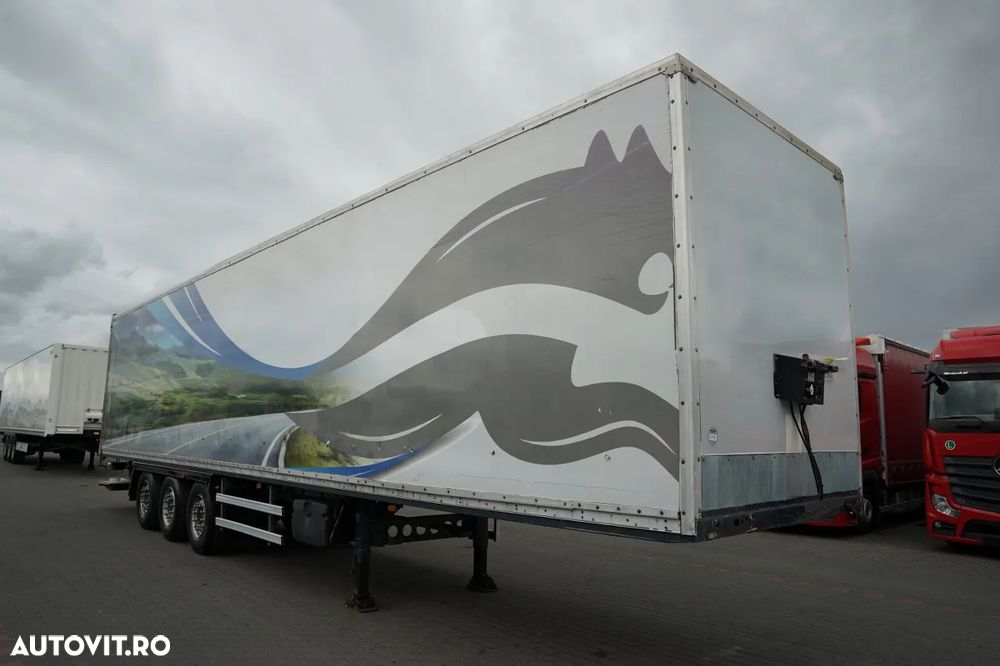 LeciTrailer CONTAINER / ELEVATOR PALFINGER 2.500 KG / AXĂ RIDICATĂ / SAF / PODEA REZISTENTĂ / OBLOANĂ RULOU - 7