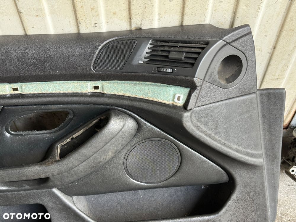 Boczek tapicerka drzwi przód lewy przedni Bmw e39 Skóra czarna kierowcy Bardzo Ładny - 6
