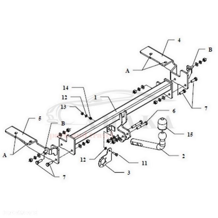 Hak Holowniczy Odkręcany Do Dodge Caravan 1995-2001 - 5