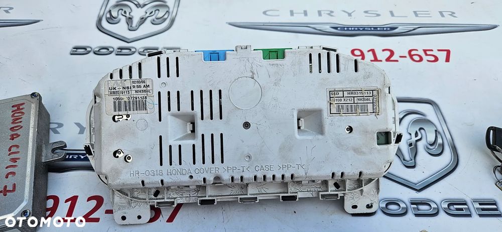 HONDA CIVIC VII 7 LIFT 1.6 16V VTEC D16V1 Zestaw startowy do odpalenia auta Sterownik silnika Komputer Licznik Zegary Stacyjka - 18