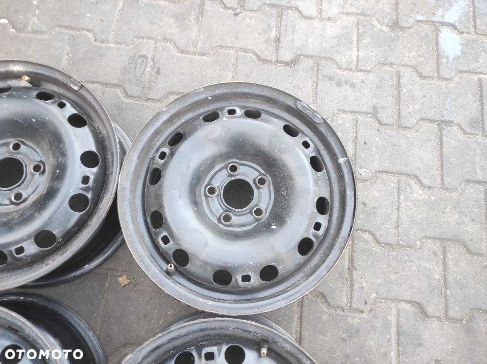 FELGI STALOWE STALÓWKI KOŁA 5X100 R15 CALI ET 43 6J KOMPLET 6Q0601027M VW GOLF 4 BORA SEAT LEON 1 TOLEDO 2 4 IBIZA 3 4  SKODA FABIA 1 2 3 ROOMSTER PRAKTIK AUDI A1 A2 A3 8L WYSYŁKA !!!!! - 4