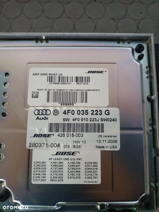4F0035223G wzmacniacz BOSE Audi A6 C6 LEGALNY czesci - 2