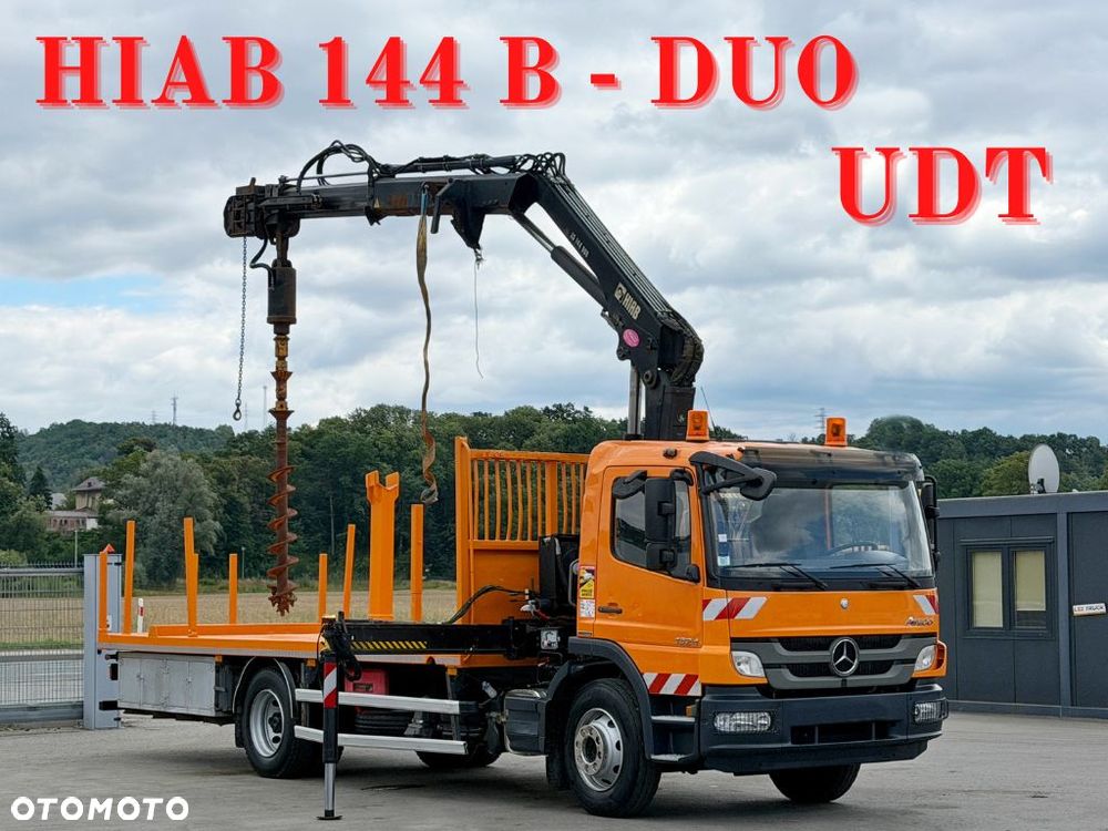 Mercedes-Benz ATEGO 1324 * SKRZYNIA 6,35 m + HIAB 144 B - DUO + WIERTNICA - 1