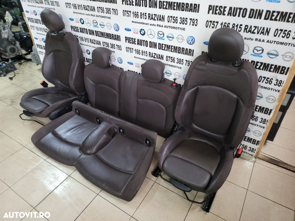 Interior Scaune Tapiterie Mini Cooper S One S F54 F55 F56 F57 Model 2 Usi Rabatabile Piele Alcantar - 3