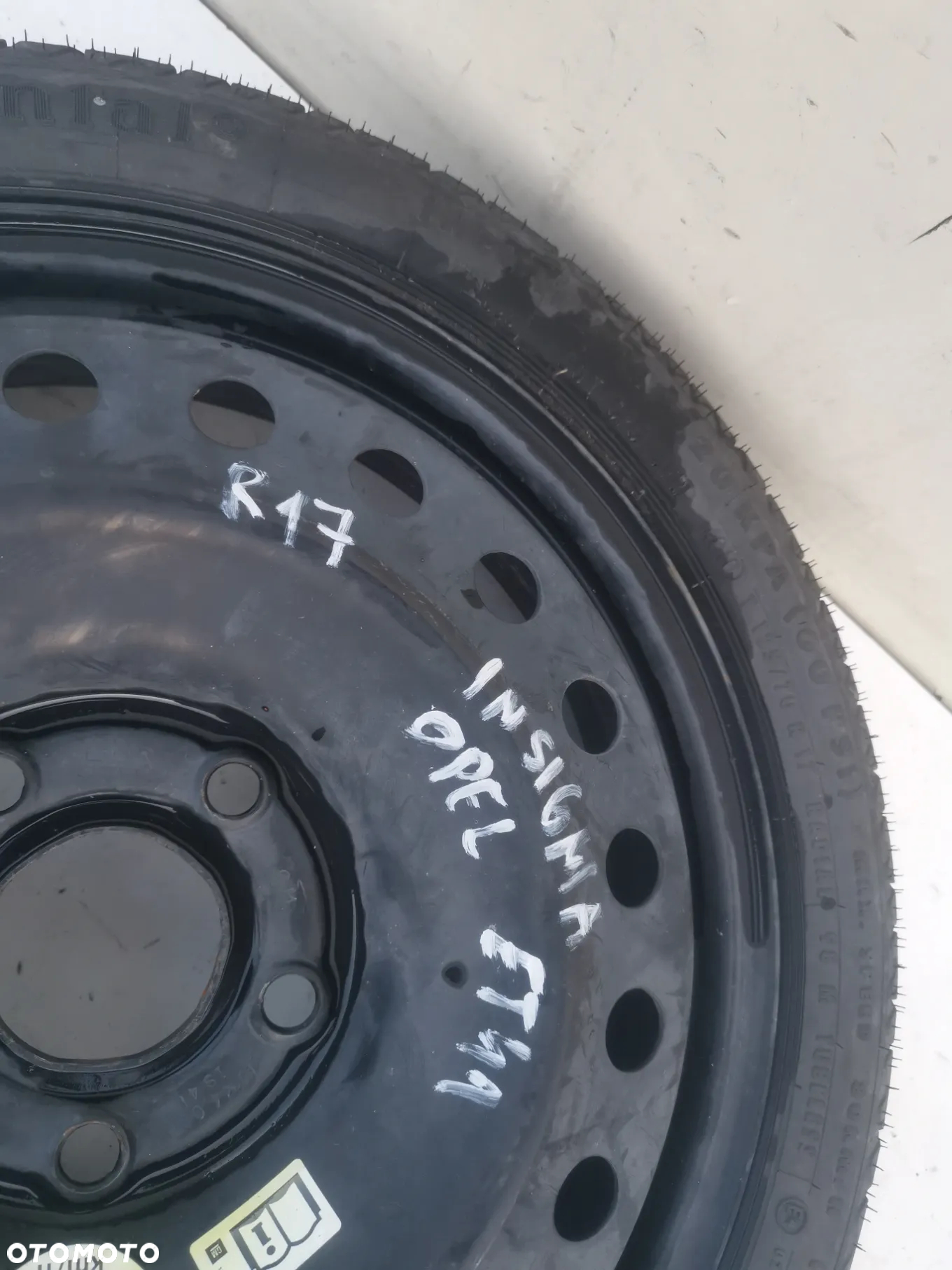 Koło Zapasowe Dojazdowe Dojazdówka OPEL ISIGNIA  A R17 ET 41 125/70 - 4