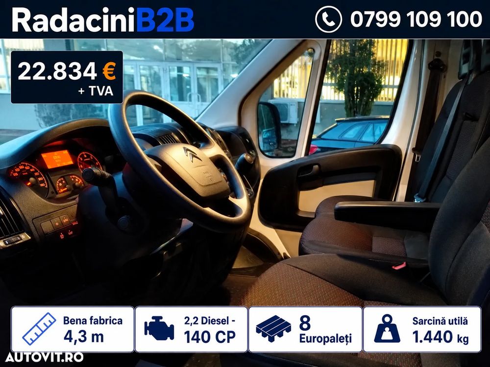 Citroën Jumper bena Scattolini fabrica 4.3M | 1.440 KG | 140 CP | STOC - 12