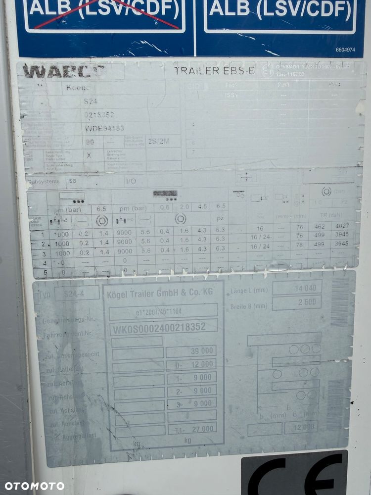 Kögel S24 Naczepa Chłodnia // Agregat Thermo King SLX200 - 17