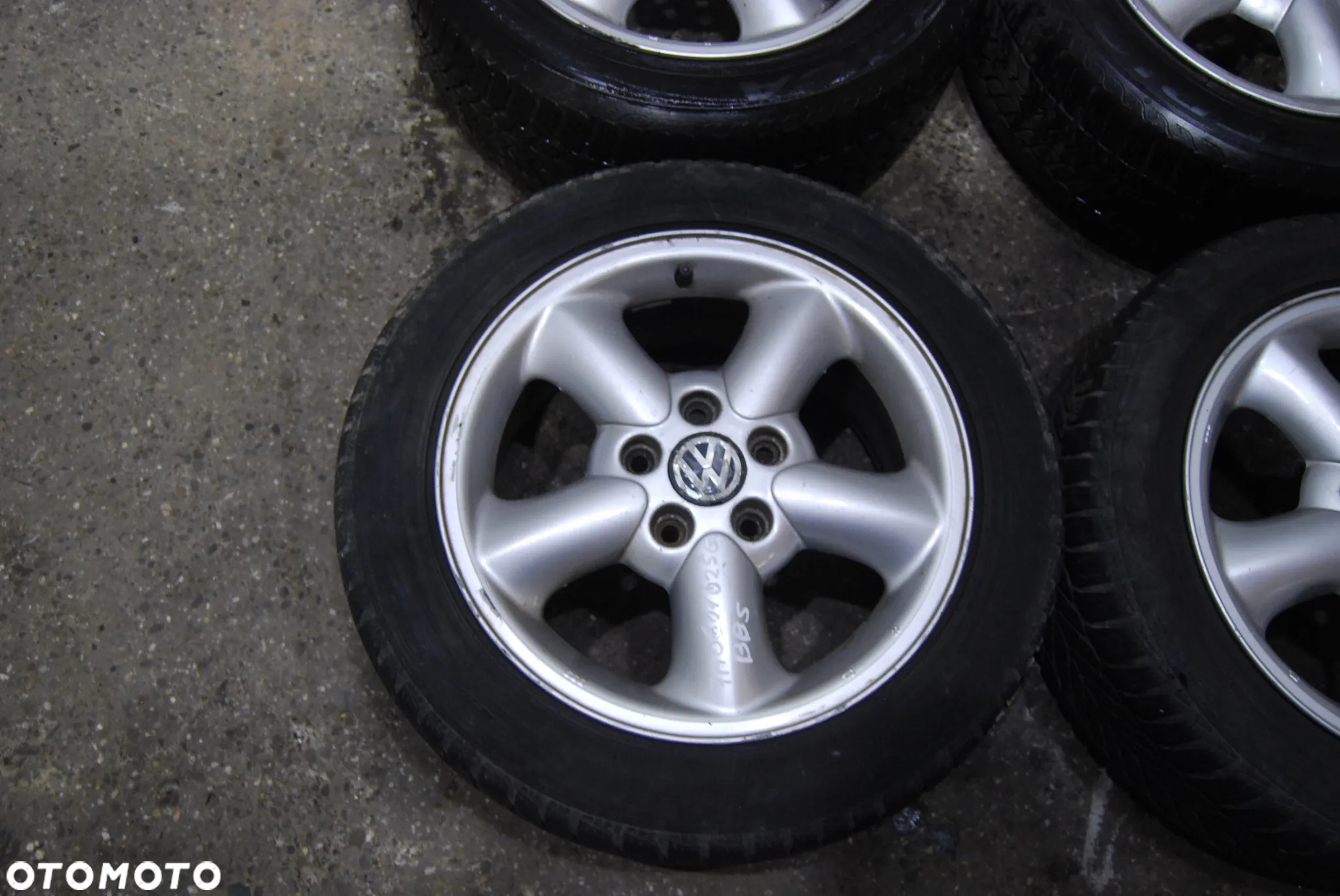 KOŁA FELGI ALUMINIOWE BBS 7M0601025G 5X112 7J ET59 205/55R16 OPONY ZIMOWE VW SHARAN MK I LIFT SEAT SKODA AUDI - 2