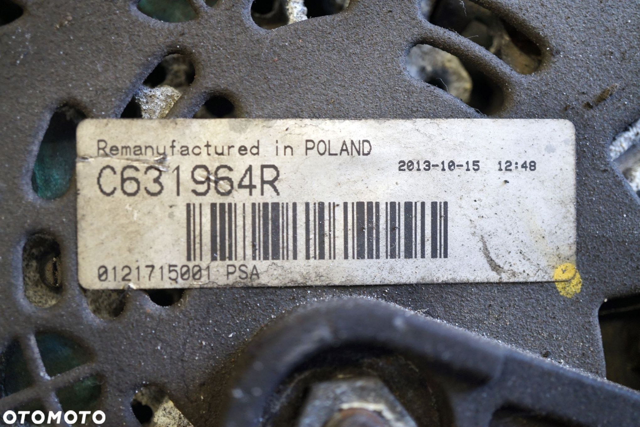 ALTERNATOR 407 LIFT 2.7 HDI 0121715001 C631964R PEUGEOT 2008-2011 - 5