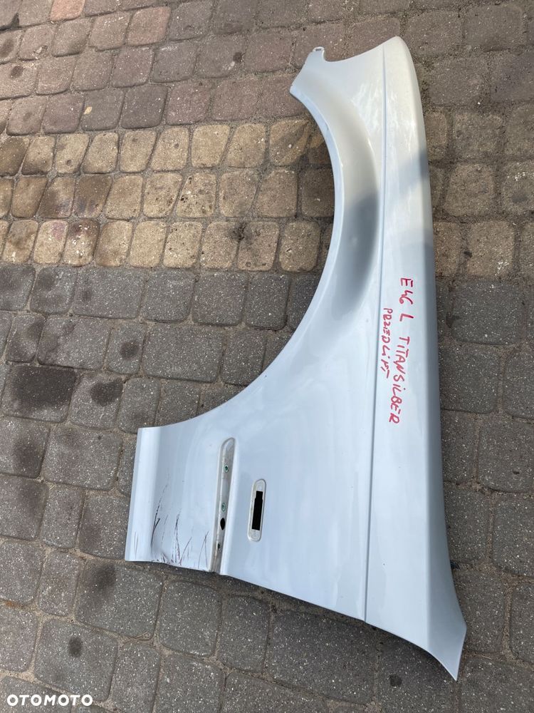 błotnik lewy bmw e46 sedan kombi titansilber przedlift oryginał - 2