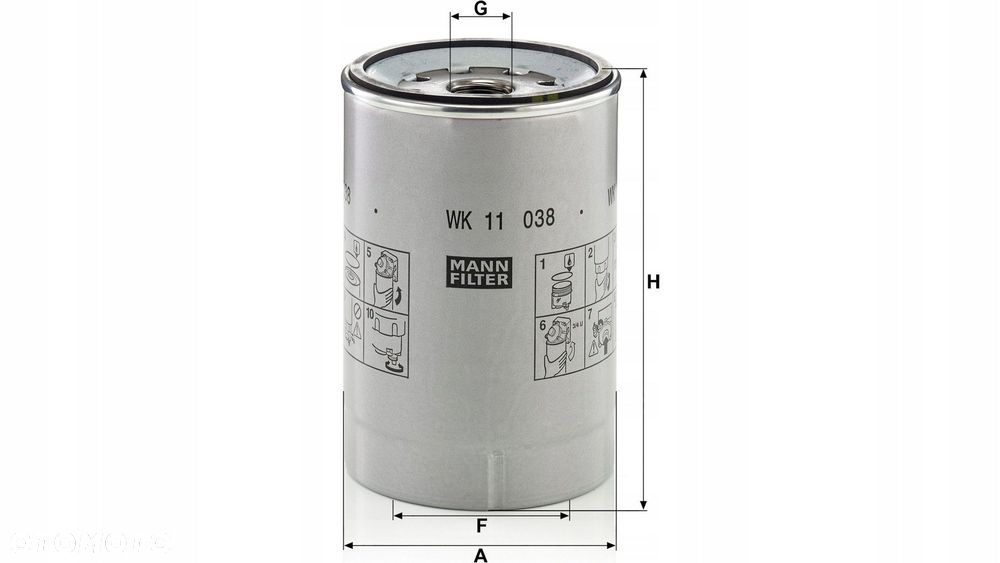 mann-filter filtr paliwa volvo fe / fl - 2