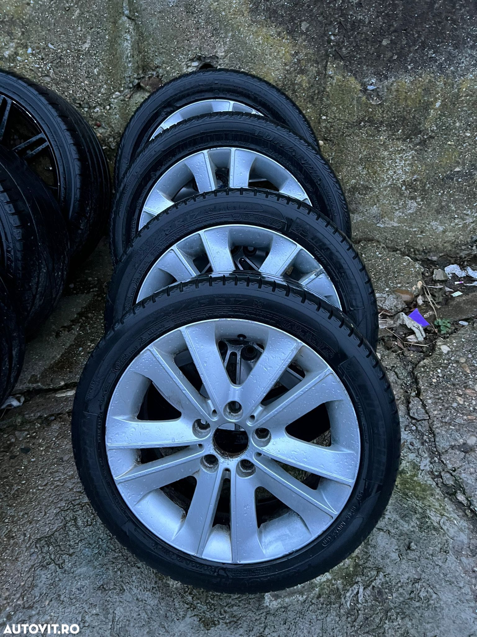 Jante BMW F30 F31 F20 F34 R17 225 45 17 cu anvelope vara - 1