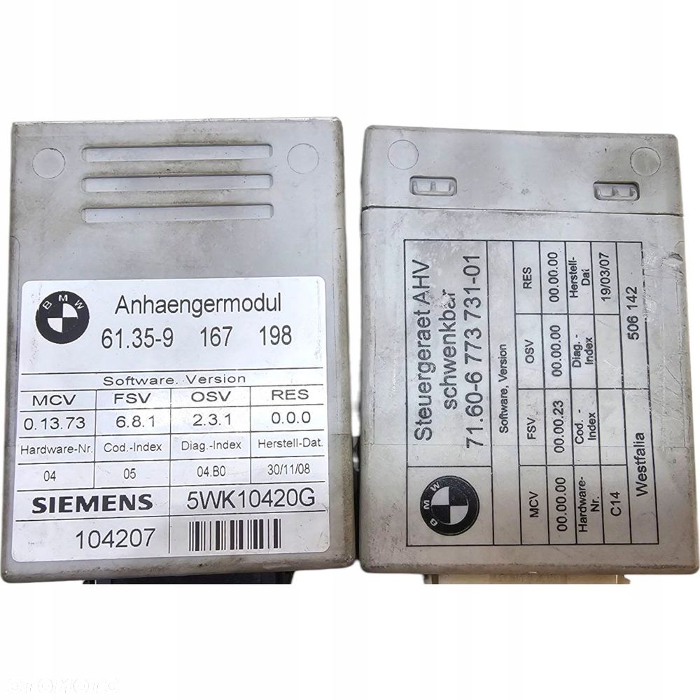 Bmw E90 E91 Hak Holowniczy Elektryczny Wiązka Kula Moduły Westfalia 6791155 - 16