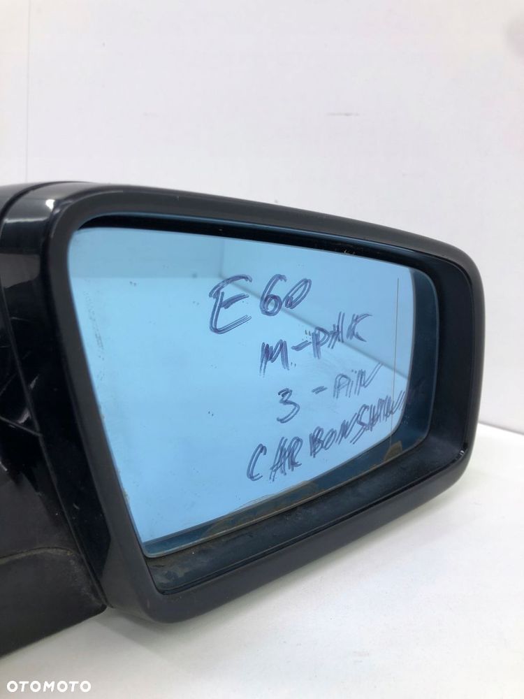 BMW E60 E61 PRAWE LUSTERKO CARBONSCHWARZ 3-PIN M-PAKIET EU - 6