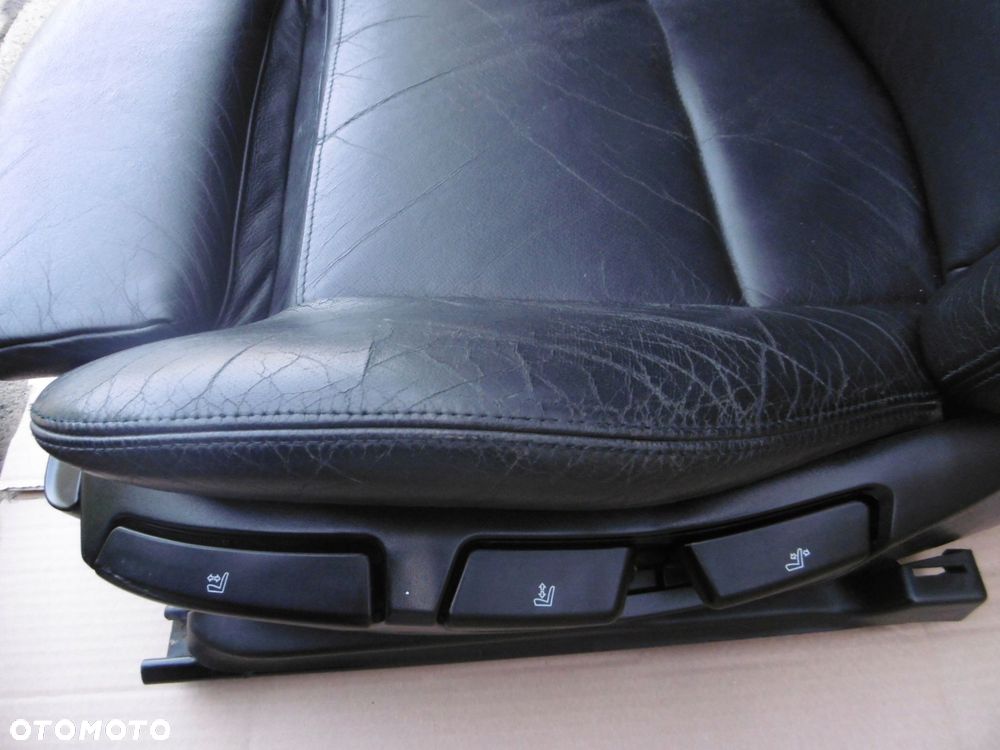 fotele przednie sportsize czarna skóra skórzane bmw e46 sedan kombi - 5