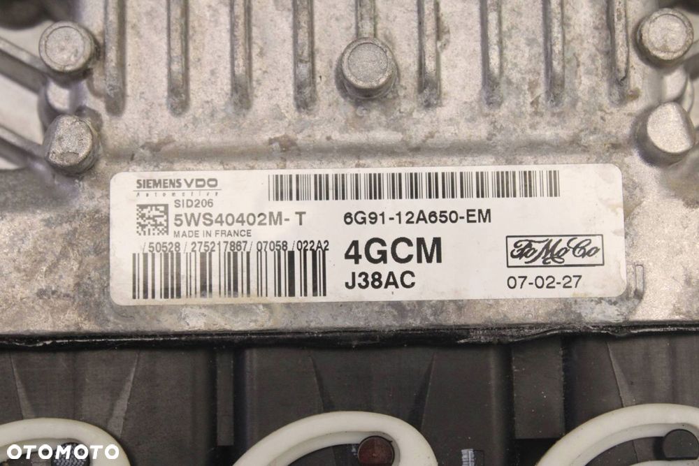 FORD 2.0 TDCI KOMPUTER MODUŁ STERWONIK SILNIKA 6G91-12A650-EM | 5WS40402MT - 3